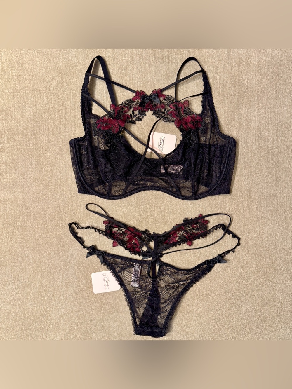 Agent Provocateur Adelea Bra (UK 36E) and Thong (AP 4) Set ~ NWT